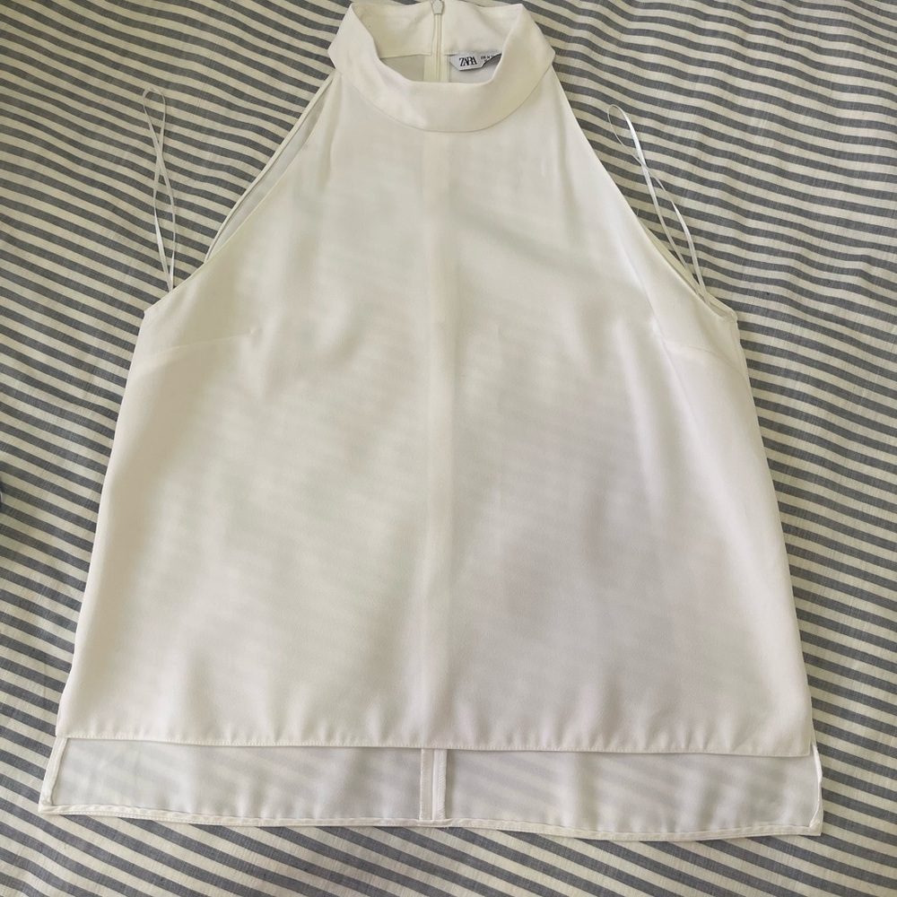 Zara Mock Neck Halter Tank Top